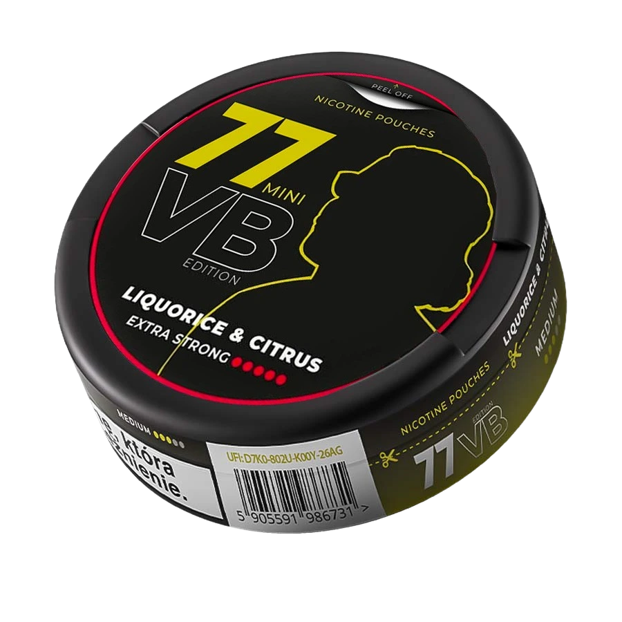 77 VB Edition Mini Liquorice & Citrus 20 mg/pouch (40 mg/g)